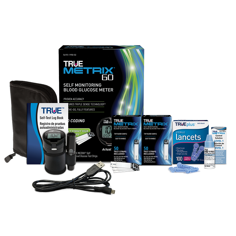 TRUE METRIX GO Meter Starter Package | Includes Meter, Glucose