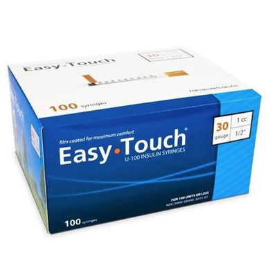 EasyTouch Insulin Syringe 30 Gauge 1CC 1/2" - BX 100 - Total Diabetes Supply
