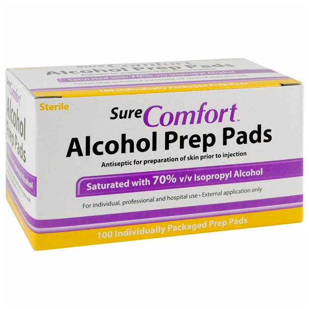 Alcohol Prep Pads Sterile, Individually Wrapped