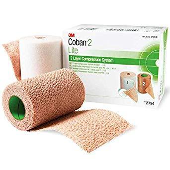 Coban Latex-Free 2 Layer Lite Compression System- 1ct.