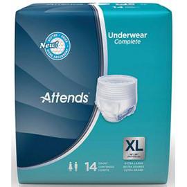 Attends Super Plus Absorbency Protective Underwear with Leakage Barriers, XL (58€š¬š¬? to 68€š¬š¬?, 210-250 lbs) - One pkg of 14 each - Total Diabetes Supply
