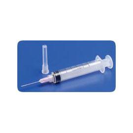 Kendall Healthcare Monoject Rigid Pack Syringe with Luer Lock Tip and Safety shield 6mL Capacity, Sterile, Single-use, Latex-free, 0-1/5cc Graduation - Box of 50 - Total Diabetes Supply
