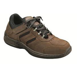 Shreveport Men's Hiking Sneakers - Tie-less Lace - Diabetic Shoes - Brown - Total Diabetes Supply

