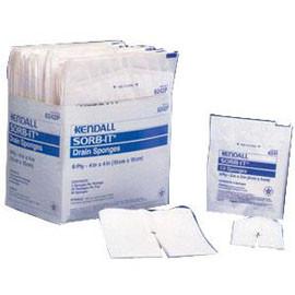 Kendall Healthcare Sorb-IT Sterile IV Sponge, 2s, Pre-Cut Notch, Lint-Free, 2" x 2" - Tray of 35 - Total Diabetes Supply

