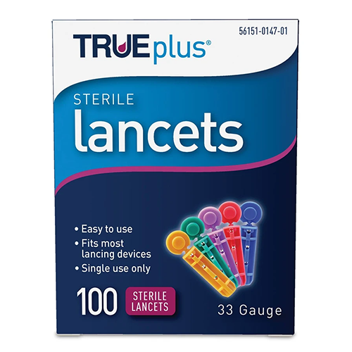 TRUEplus Single-Use Lancets 33G - 100 ct.