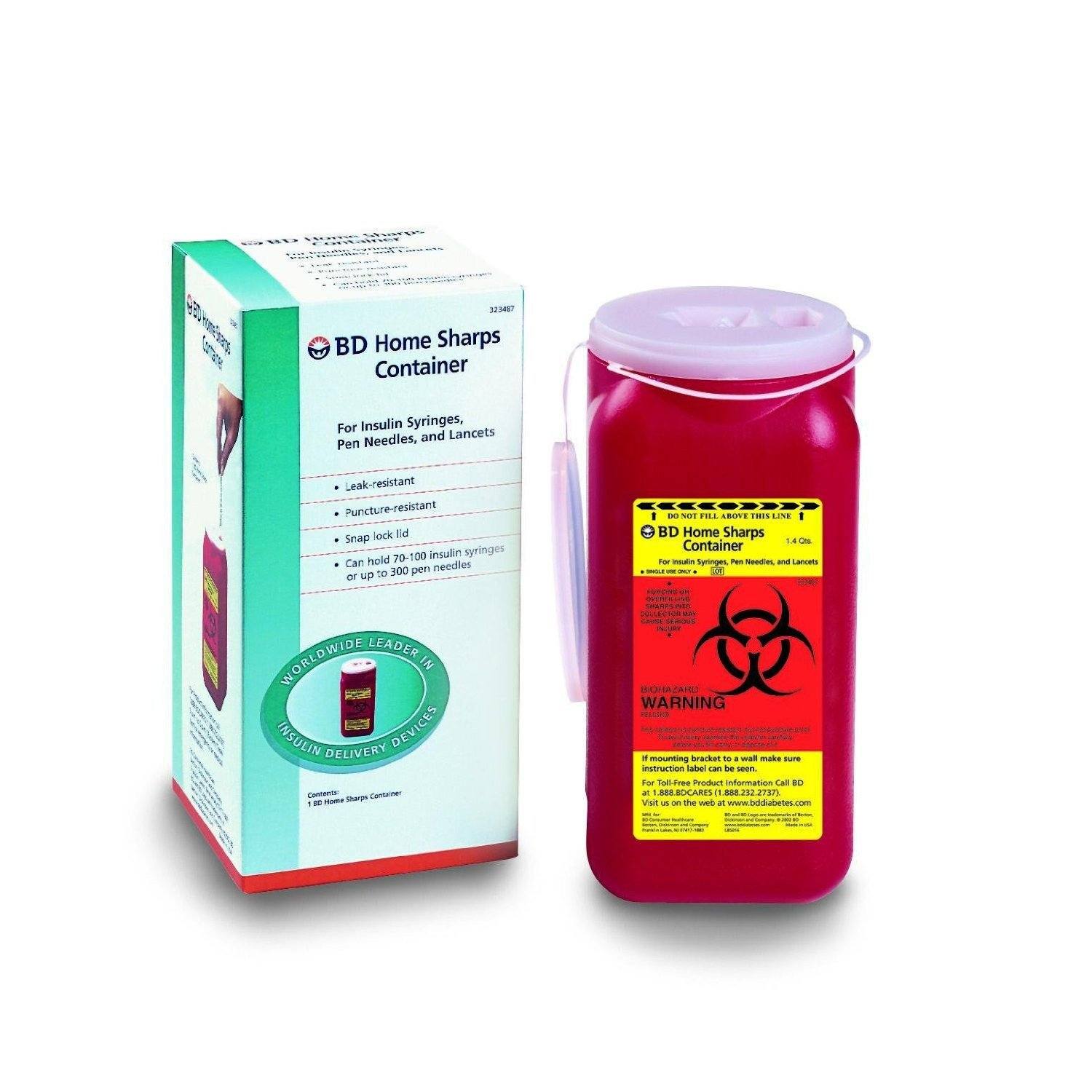 BD Home Sharps Container Diabetic Sharps Disposal