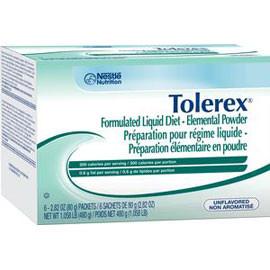 Nestle Healthcare Nutrition Tolerex Maintenance Elemental Diet - Lactose free - Unflavored  - 2.82oz packets - Box of 6 - Total Diabetes Supply
