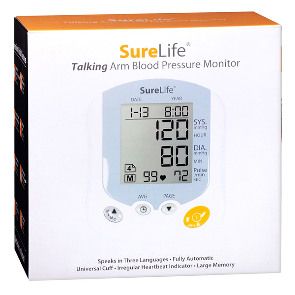 SureLife Premium Talking Arm Blood Pressure Monitor w/ Universal Cuff