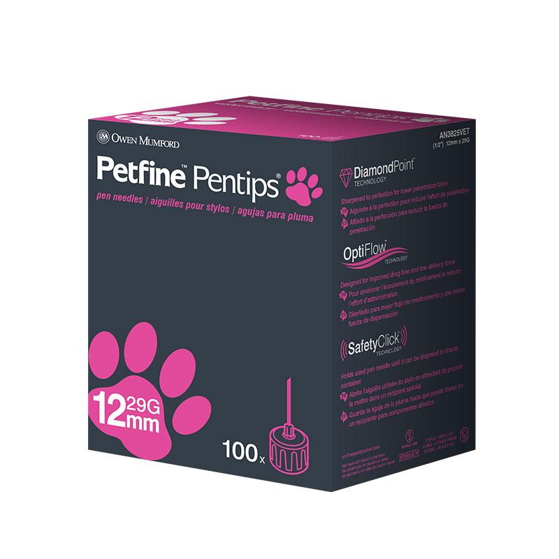 Petfine Unifine 29G 12mm (1/2") Pentip Pen Needles, 100ct.