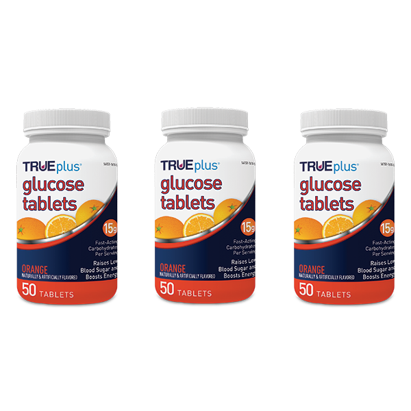 TRUEplus Glucose Tabs - Orange 50 ct. - Pack of 3
