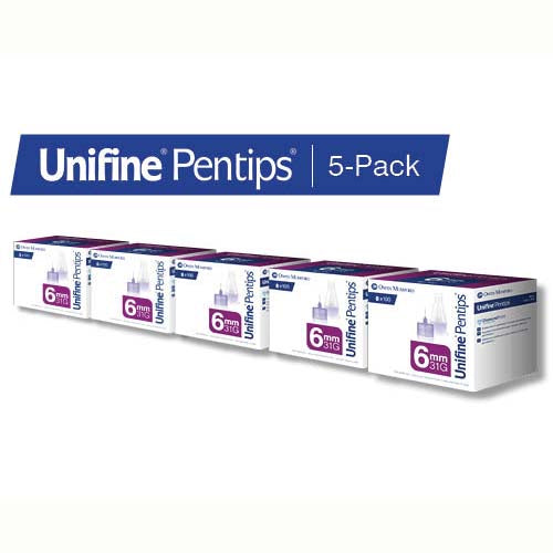 Owen Mumford Unifine Pentips, Pen Needles - 31G 6mm Ultrashort - BX 100 - Case of 5