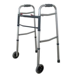 Reliamed Dual Button Folding Walker With 5 Wheels - Each