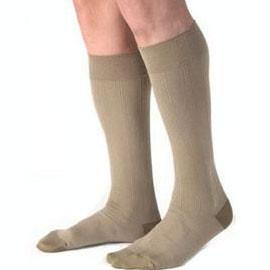 BSN Jobst Men's Knee High Ribbed Compression Socks Extra-large, Khaki, Closed Toe, Latex-free - 1 Pair - Total Diabetes Supply
