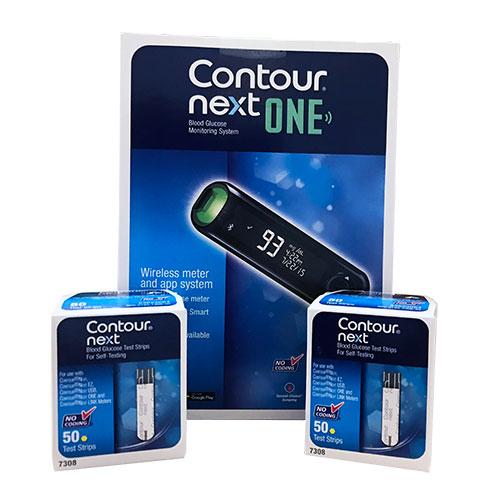 CONTOUR NEXT ONE BLOOD GLUCOSE MONITORING SYSTEM ~ WIRELESS METER AND APP  SYSTEM
