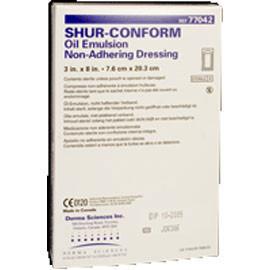 Derma Science Products Shur-Conform Oil Emulsion impregnated dressings 3" x 8", Sterile, Non-adherent (36 pcs. per box) - Total Diabetes Supply
