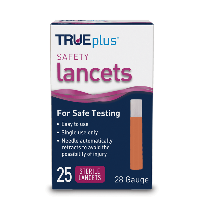 TRUEplus® Safety Lancets 28G - 25 ct