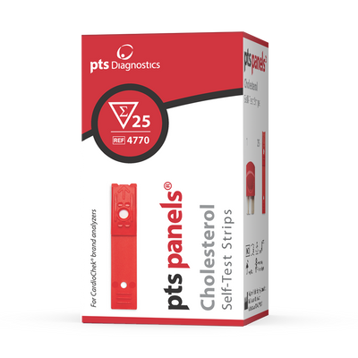PTS Panels CHOLESTEROL At-Home Self-Test Strips (25 Tests)