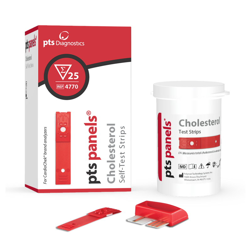 PTS Panels CHOLESTEROL At-Home Self-Test Strips (25 Tests)