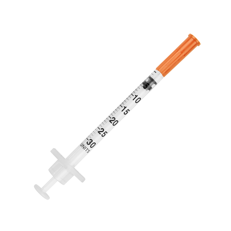 UltiCare U-100 Insulin Syringes, 3/10cc - 29G x 12.7mm (1/2"), 100ct Box