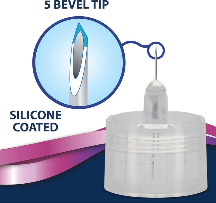 TRUEplus 5-Bevel Pen Needle - 31G 8mm | Disposable Insulin Syringes TRUEplus 5-Bevel Pen Needle - 31G 8mm | Disposable Insulin Syringes