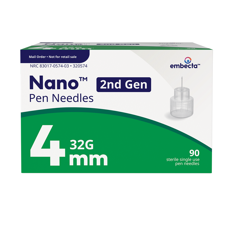 BD Embecta Nano 2nd Gen Pen Needles - 32G 4mm - BX 90 (formerly BD)