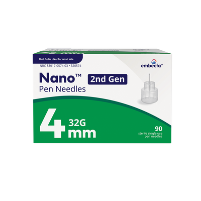 BD Embecta Nano 2nd Gen Pen Needles - 32G 4mm - BX 90 (formerly BD)