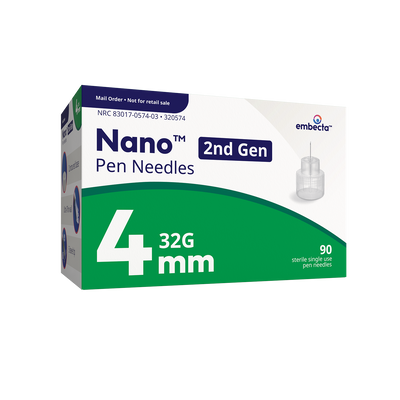 BD Embecta Nano 2nd Gen Pen Needles - 32G 4mm - BX 90 (formerly BD)