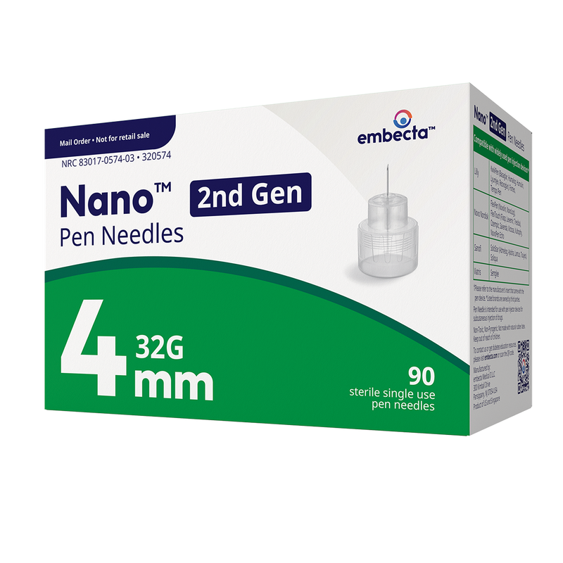 BD Embecta Nano 2nd Gen Pen Needles - 32G 4mm - BX 90 (formerly BD)