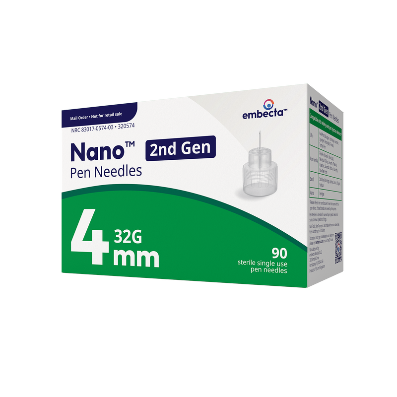 BD Embecta Nano 2nd Gen Pen Needles - 32G 4mm - BX 90 (formerly BD)