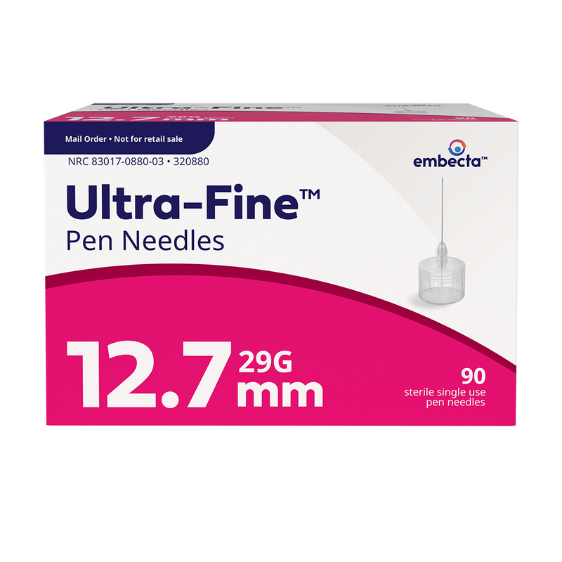 Embecta Ultra-Fine Pen Needles - 29G 1/2" - BX 90 (formerly BD)