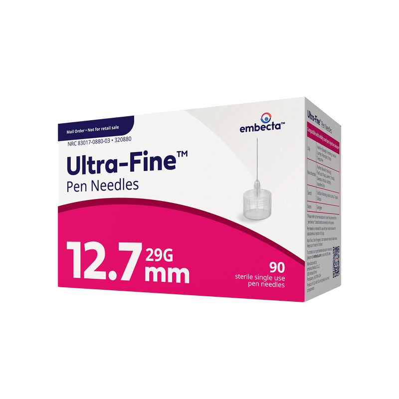 Embecta Ultra-Fine Pen Needles - 29G 1/2" - BX 90 (formerly BD)