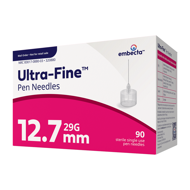 Embecta Ultra-Fine Pen Needles - 29G 1/2" - BX 90 (formerly BD)