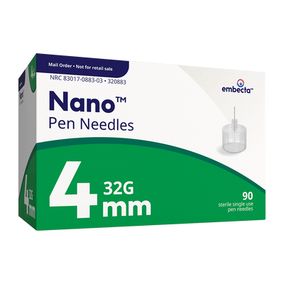 BD Embecta Nano Ultra Fine Pen Needles - 32G 4mm - BX 90 (formerly BD)