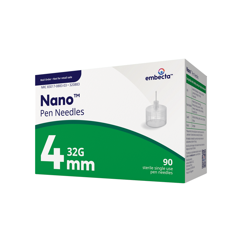 BD Embecta Nano Ultra Fine Pen Needles - 32G 4mm - BX 90 (formerly BD)