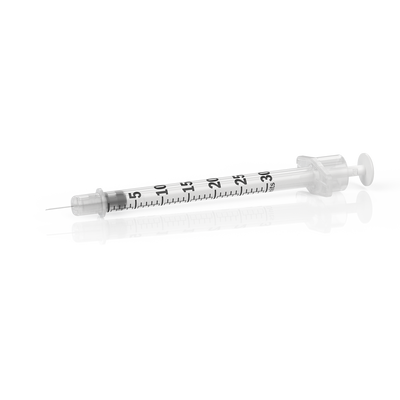 BD Embecta Veo Insulin Syringes Ultra-Fine 6mm Needle with Half-Unit Scale - 31G 3/10cc 15/64" - BX 100