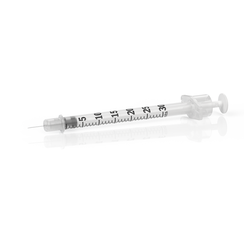 BD Embecta Veo Insulin Syringes Ultra-Fine 6mm Needle with Half-Unit Scale - 31G 3/10cc 15/64" - BX 100