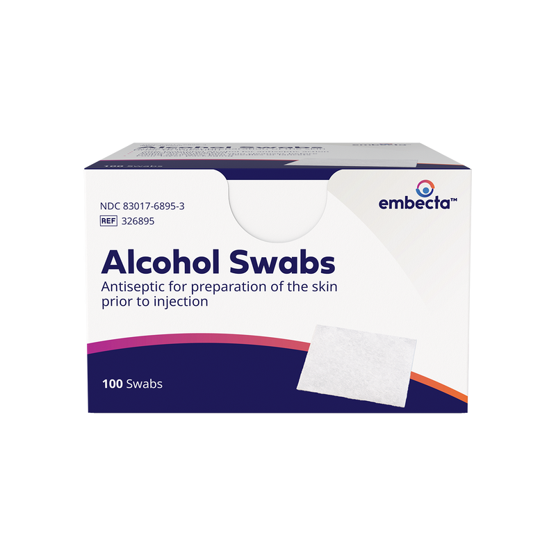 BD Embecta Alcohol Swabs - Foil Wrapped Wipes - BX 100 (formerly BD Alcohol Swabs)