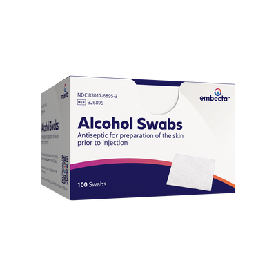 BD Embecta Alcohol Swabs - Foil Wrapped Wipes - BX 100 (formerly BD Alcohol Swabs)
