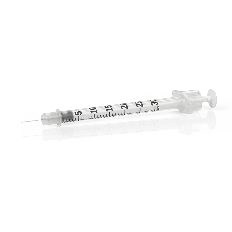 BD Embecta Ultra-Fine Short Needle Insulin Syringe, 3/10cc 31G x 8mm (5/16 ") - BX 100 (formerly BD)