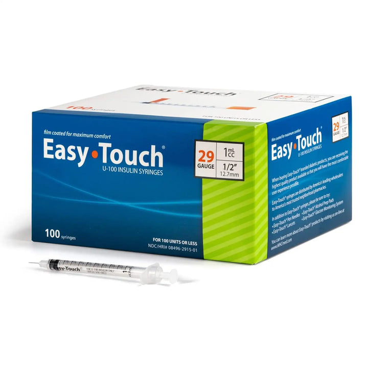 EasyTouch Insulin Syringe - 29G 1cc 1/2in - BX 100