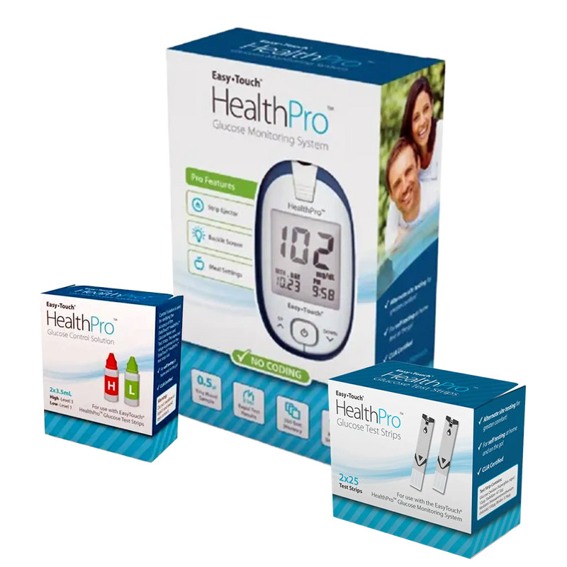 Easy Touch EasyTouch HealthPro Glucose Meter Kit Combo (Meter Kit, Test Strips ...