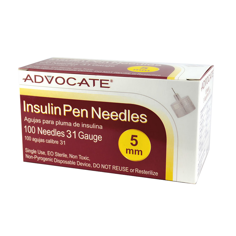 Advocate Mini Pen Needle - 31G x 5mm (3/16") - BX 100
