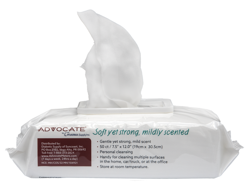 Advocate Pre-Moistened Washcloths 8" x 12" One pkg of 50 each