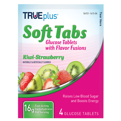 TRUEplus Glucose Tablets - Kiwi Strawberry 4 ct.