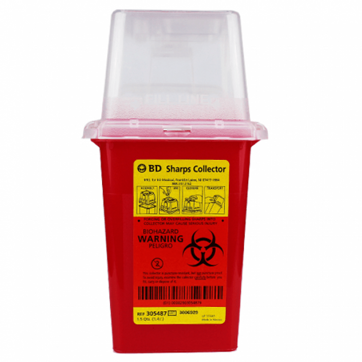 BD Nestable Sharps Container, 1.5 qt