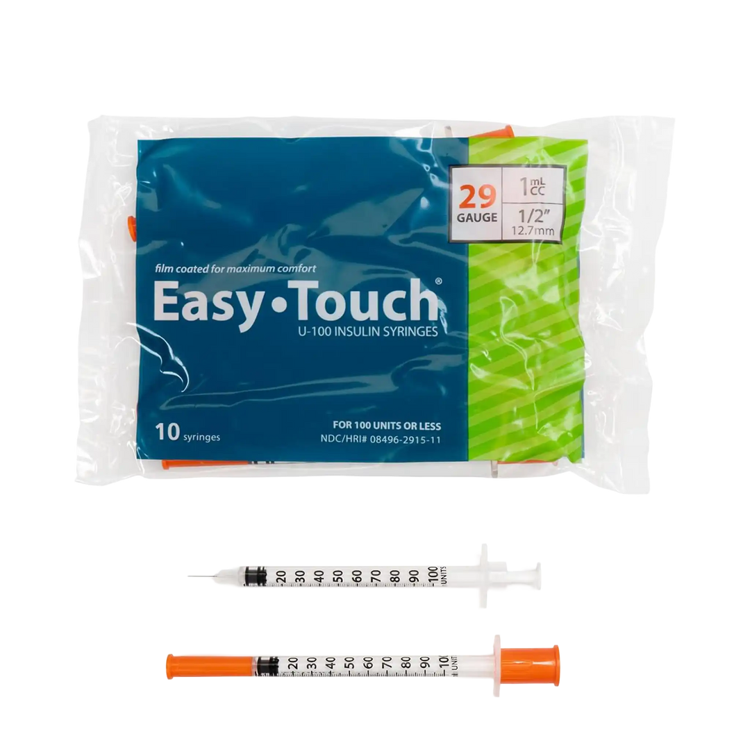 insulin syringes for semaglutide EasyTouch Insulin Syringe - 29G 1CC 1/2"