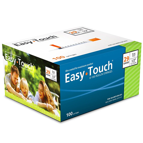 EasyTouch Insulin Syringe - 29G 1cc 1/2in - BX 100