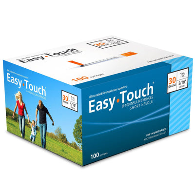 EasyTouch Insulin Syringe - 30G 1CC 5/16" - BX 100 - Total Diabetes Supply
