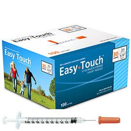 EasyTouch Insulin Syringe - 30G .3CC 1/2" - BX 100 - Total Diabetes Supply
