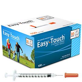 EasyTouch Insulin Syringe - 30G .5CC 5/16" - BX 100 - Total Diabetes Supply
